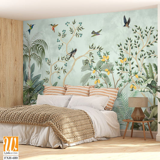 Tropical Foliage – decorate with a wall mural wallpaper. [WP-FXH-680]