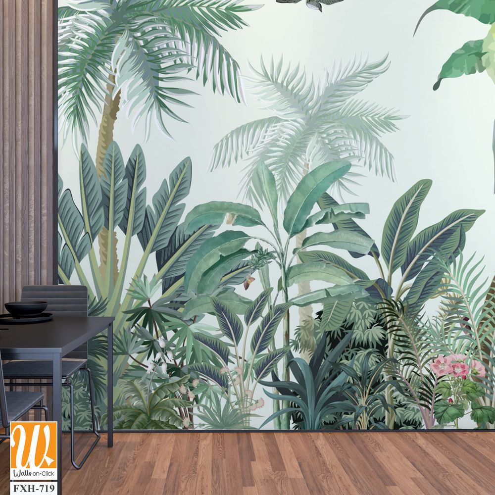 Jungle Palms Wallpaper Mural - Traditional Paste the Wall [WP-FXH-719]