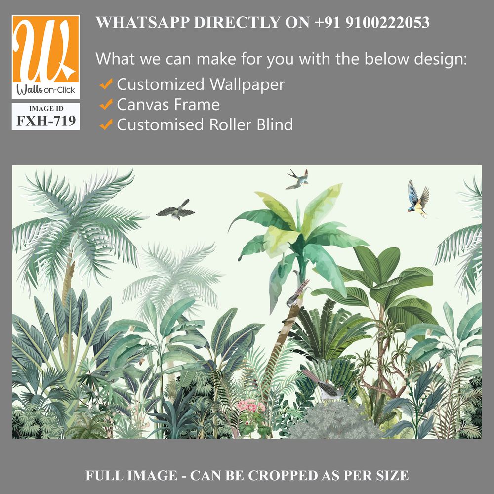 Jungle Palms Wallpaper Mural - Traditional Paste the Wall [WP-FXH-719]