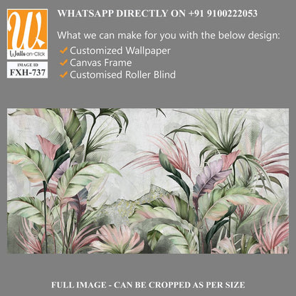 Wallpaper with bright plants brings rich colors and dynamic patterns to the interior. Such wallpaper can include a variety of flowers, exotic leaves and tropical vegetation, creating the impression of [WP-FXH-737]