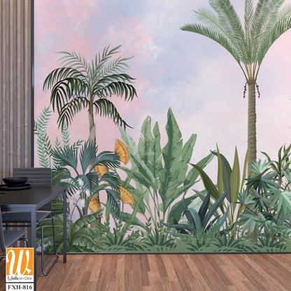 Handmade wallpapers, Tropical HD Mural Illustration. [WP-FXH-816]